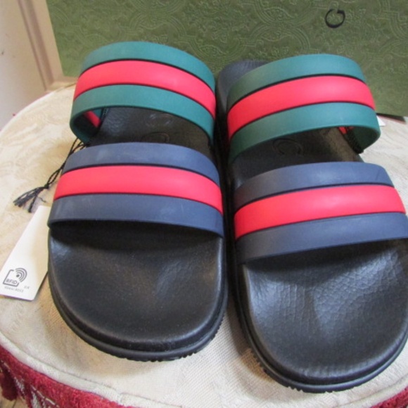 new GUCCI AGRADO GRG MEN\'S Rubber slides Sz UK 9/US 10 main image 16